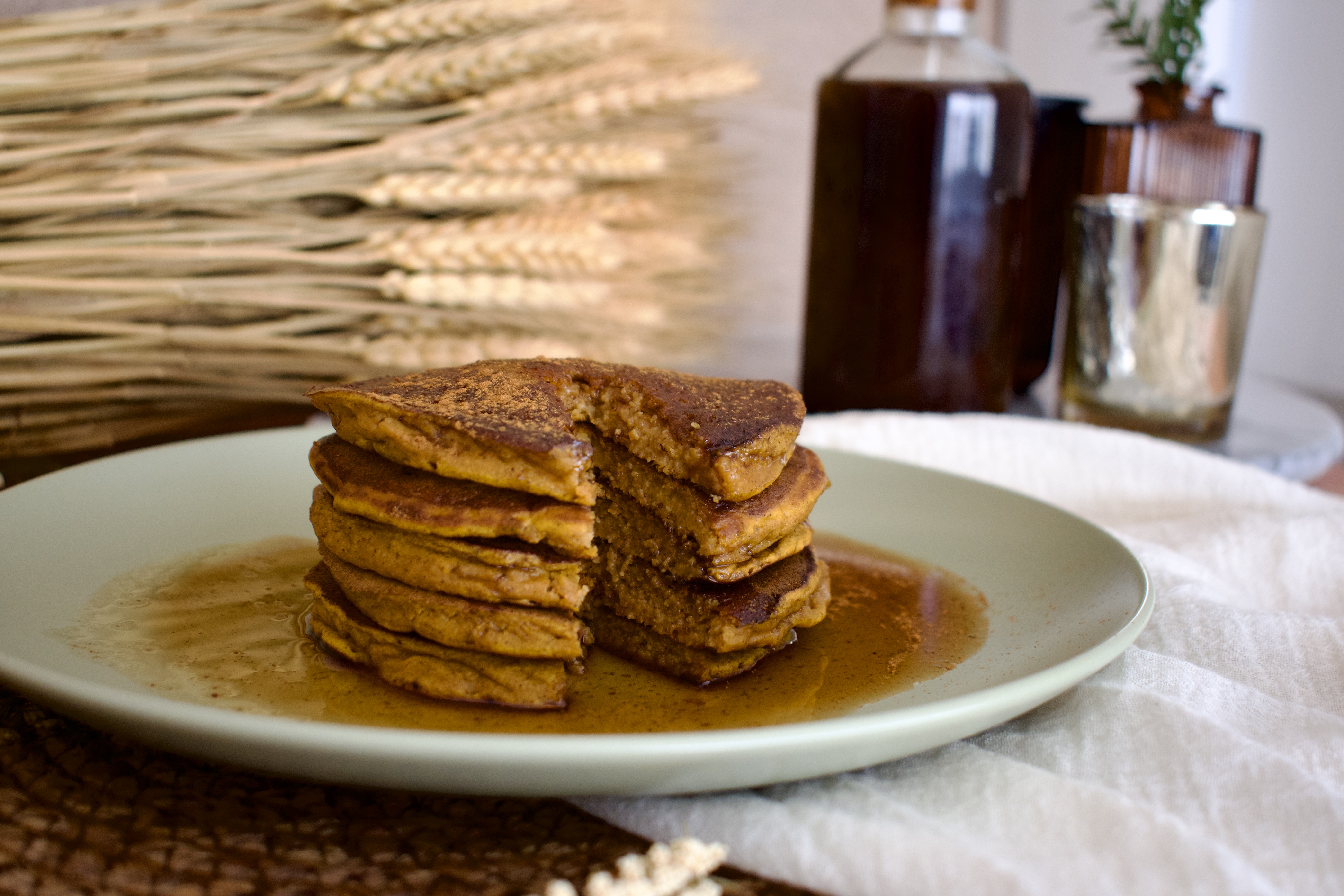Gluten and Dairy Free Pumpkin Chai Pancakes