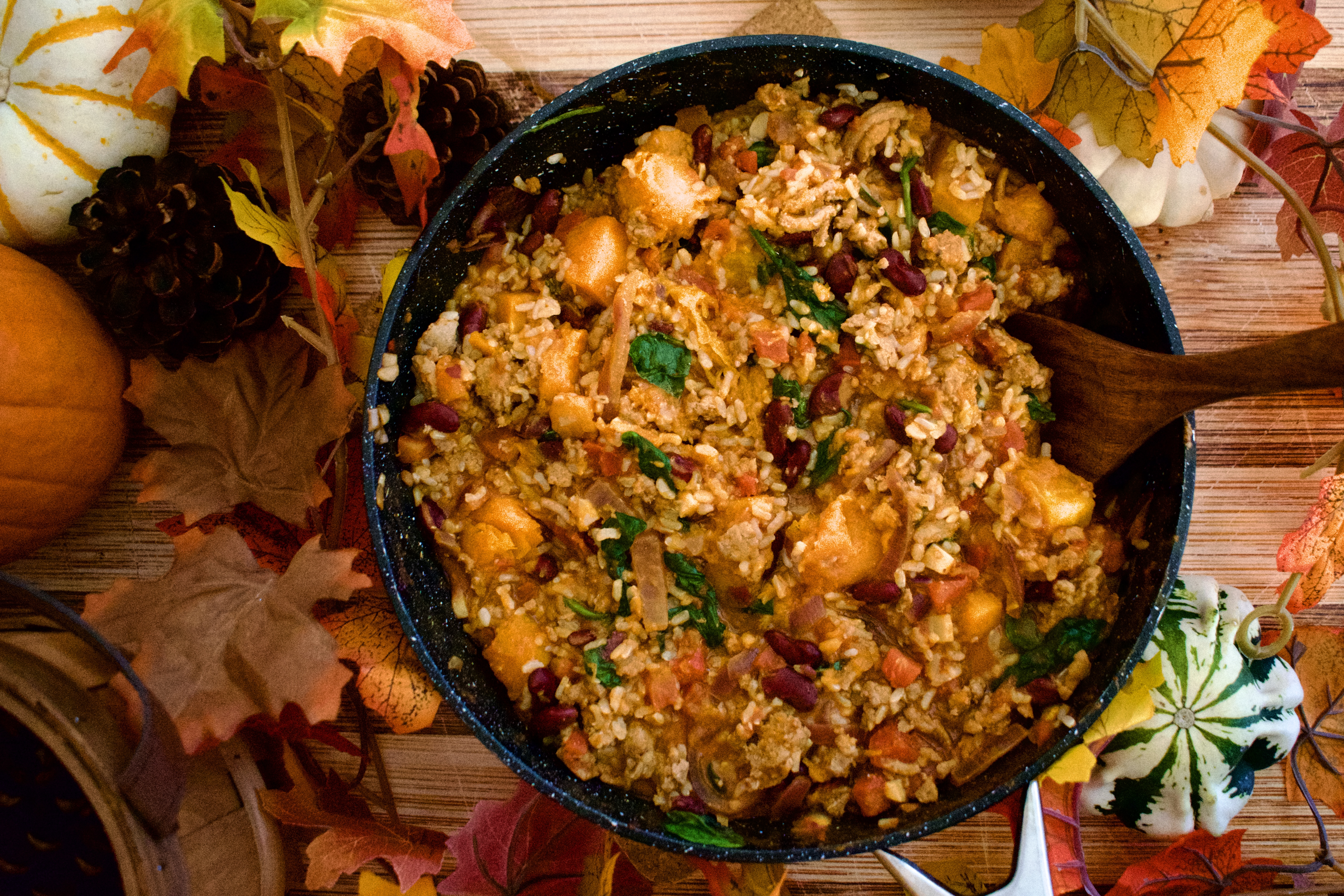 Gluten and Dairy-free Ground Turkey Pumpkin Skillet