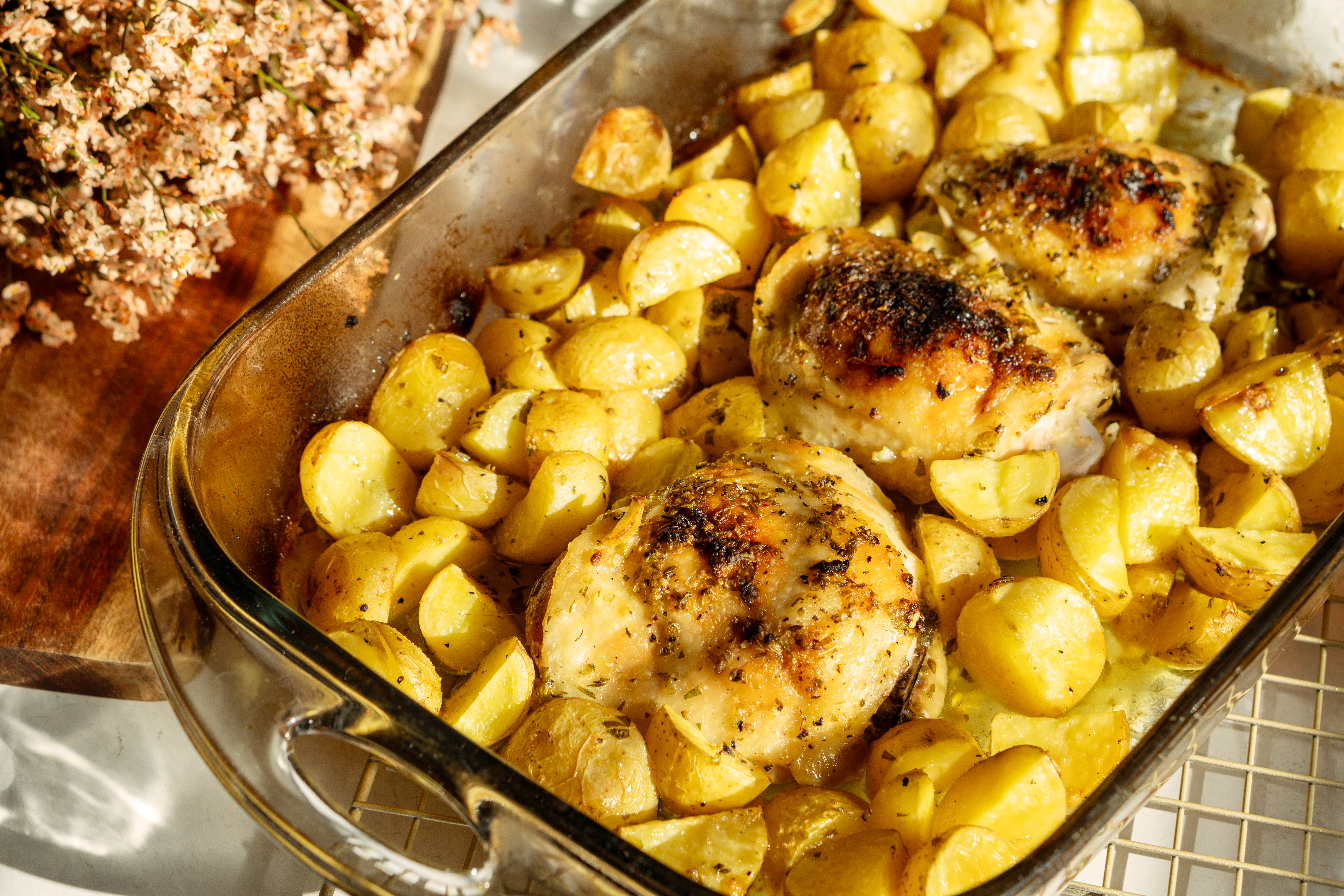 lemon chicken & potatoes