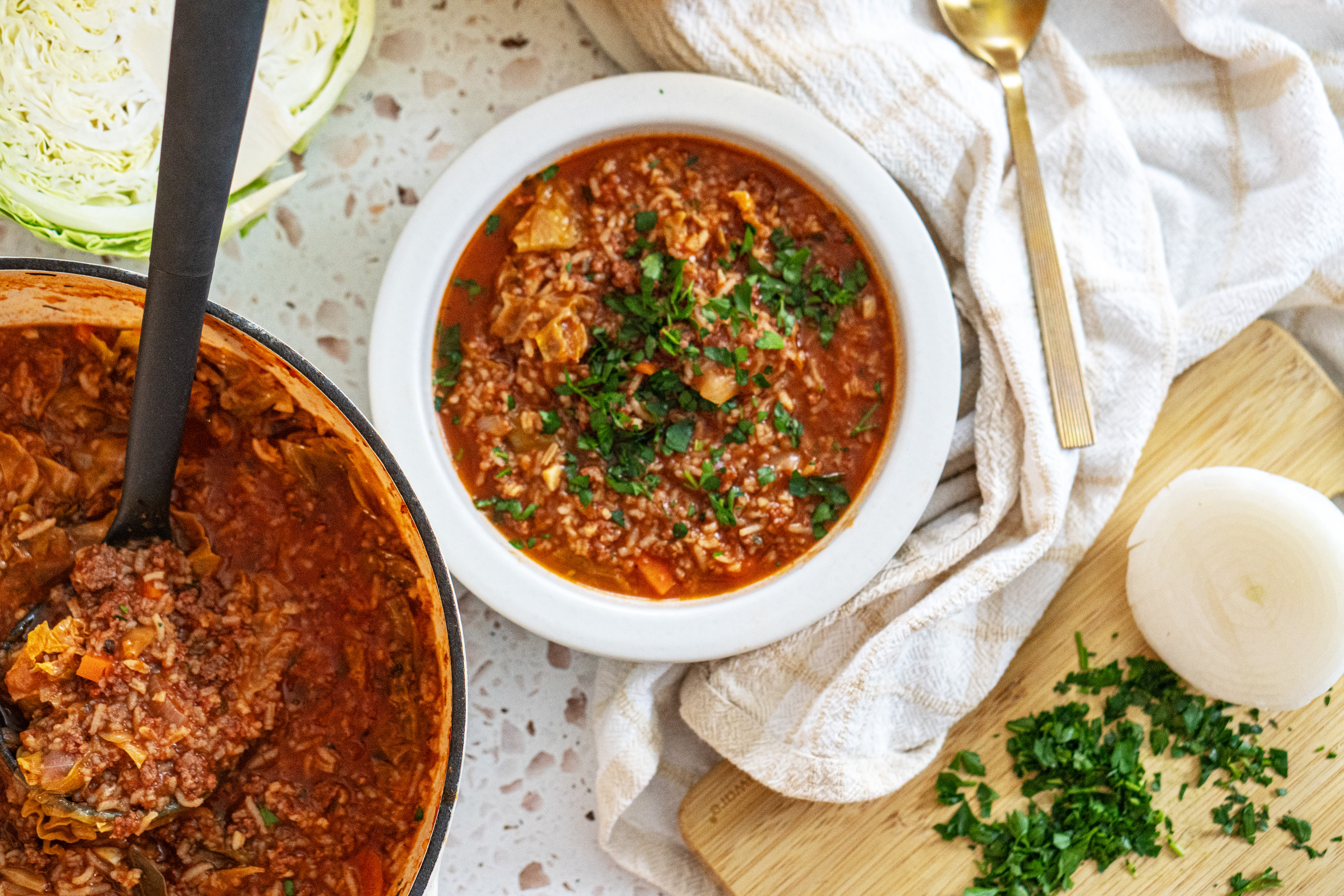 Gluten- and Dairy-free Unstuffed Cabbage Roll Soup