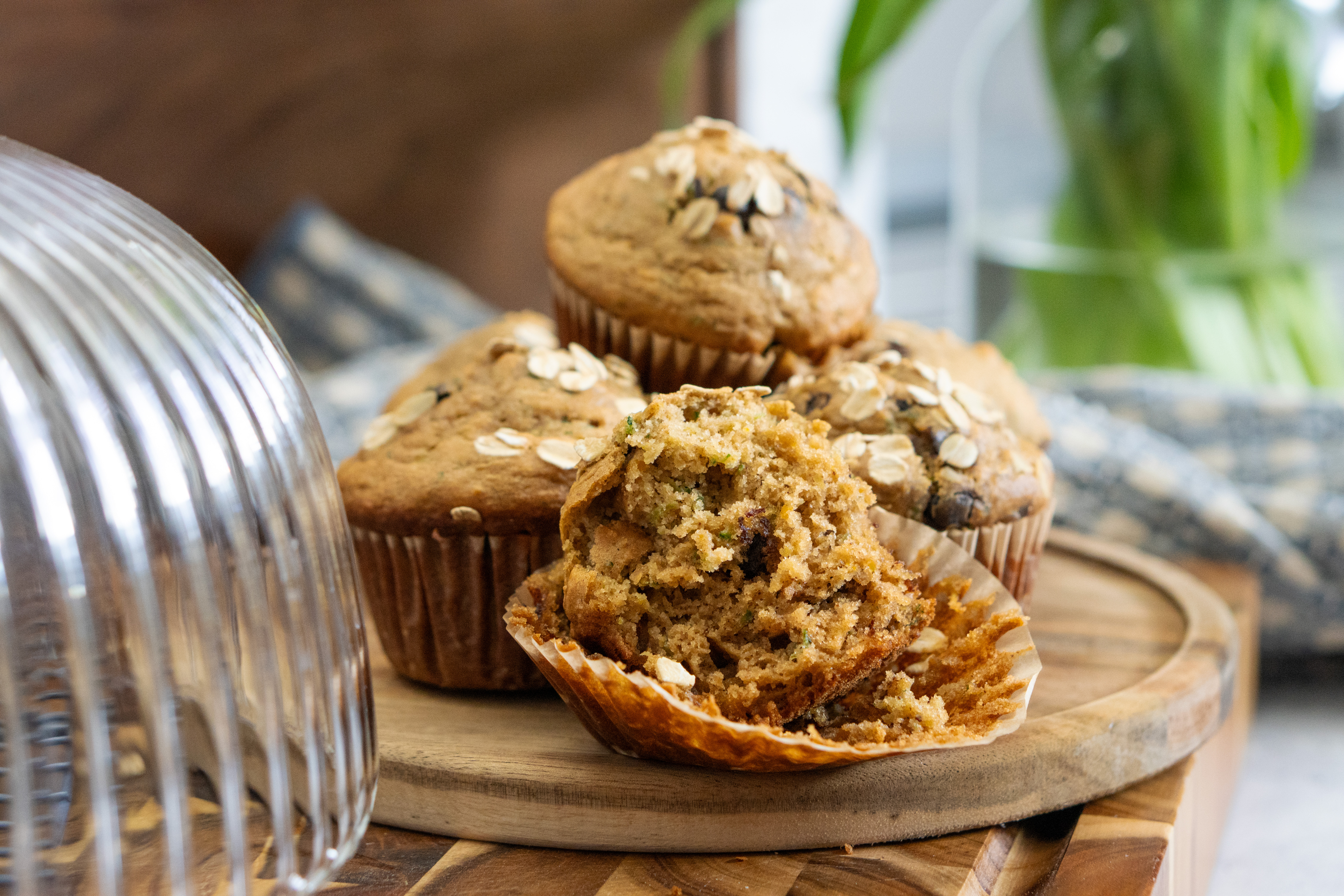 Gluten- and Dairy-Free Zucchini Orange Chocolate Chip Protein Muffins